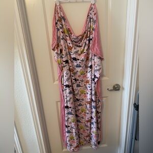 Little Sleepies Pink Dinosaur Cloud Blanket